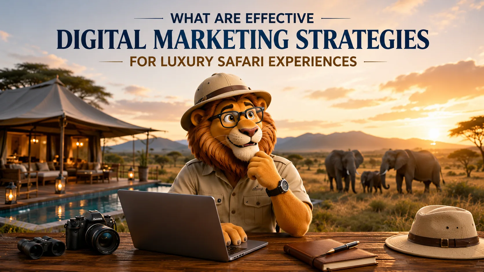 What are an effective digital marketing strategies for luxury safari experiences?
