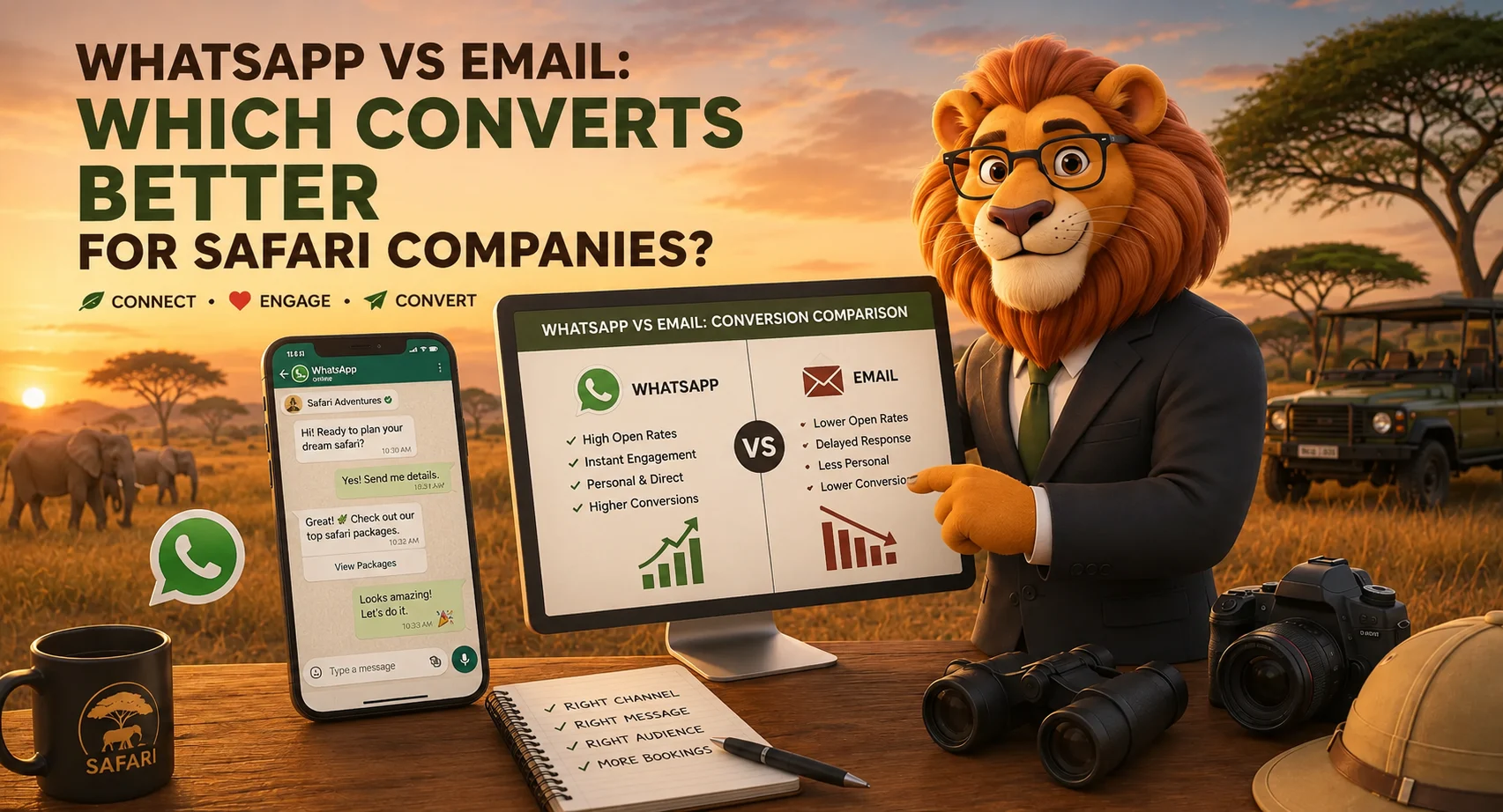 WhatsApp vs Email Which Converts Better for Safari Companies