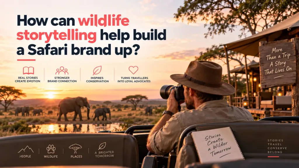 How can wildlife storytelling help build a Safari brand up?